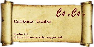 Csikesz Csaba névjegykártya